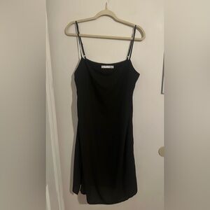 Black Mesh Overlay Cocktail Dress | Size S | Slip Dress
